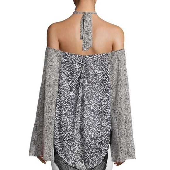 Tuckernuck Derek Lam 10 Crosby 100% Silk Cold Shoulder Halter Blouse in 2 NWT - Picture 8 of 11